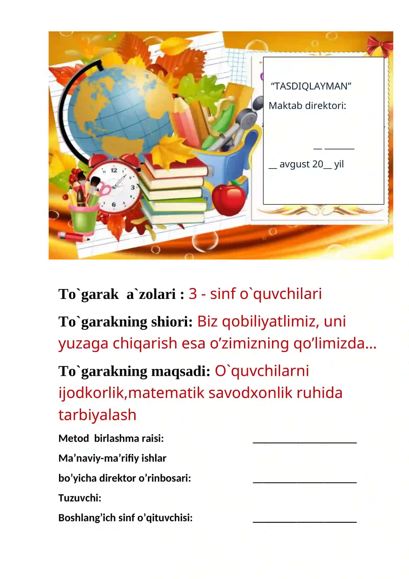 Matematika to'garagi 3-sinf. 3