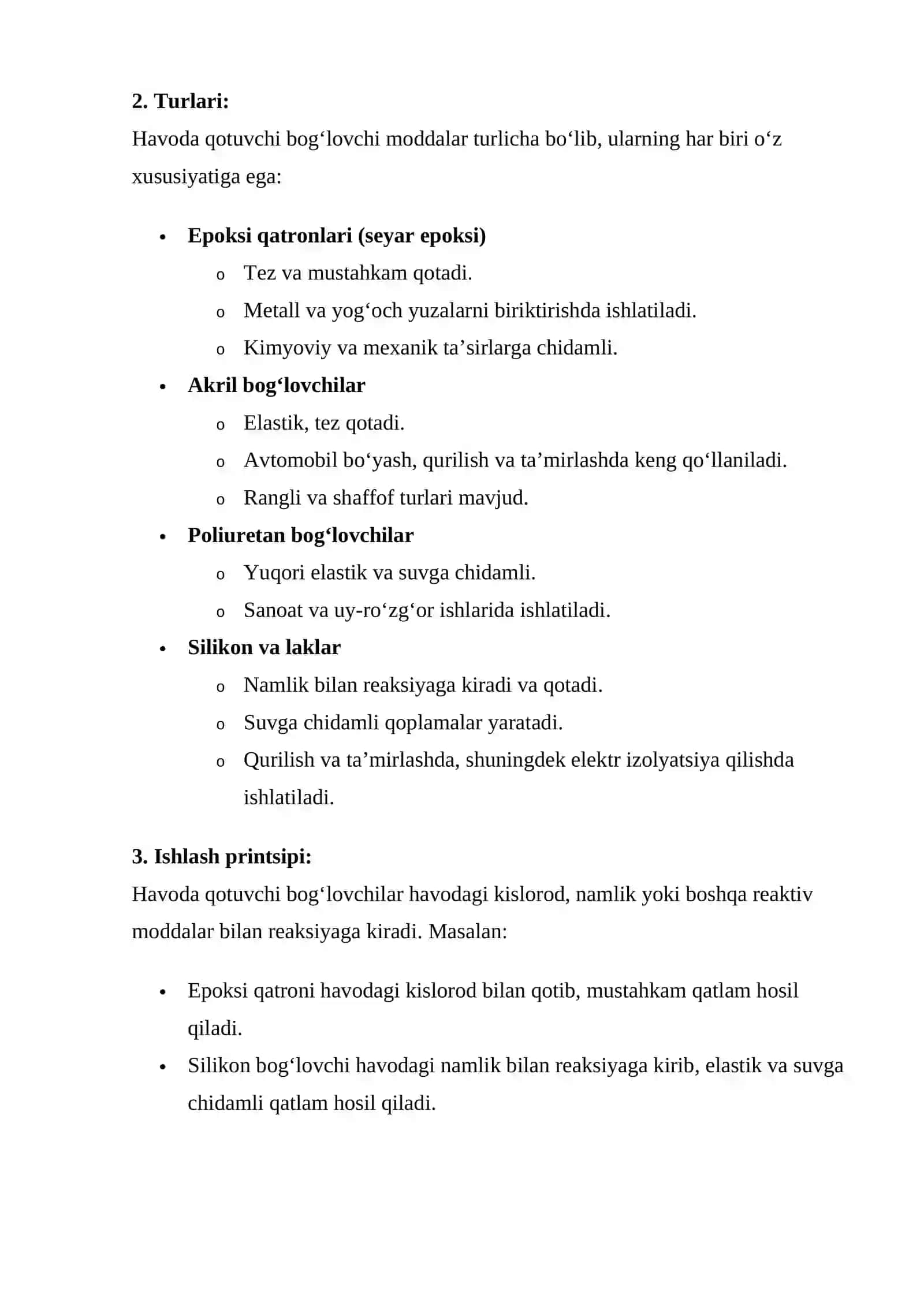 Havoda qotuvchi boglovchi moddalar 3