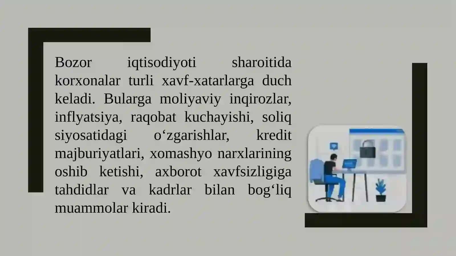 Korxonaning iqtisodiy xavfsizligi 3