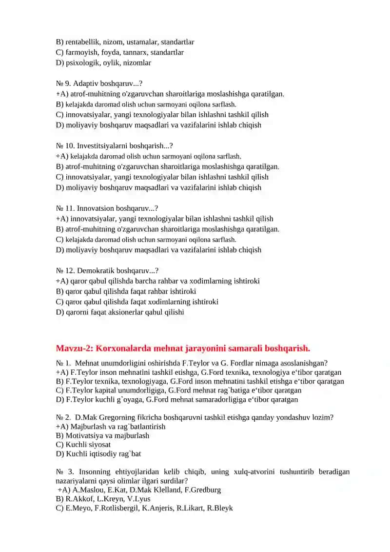 Korxona boshqaruvining iqtisodiy usullari va ulardan foydalanish 3
