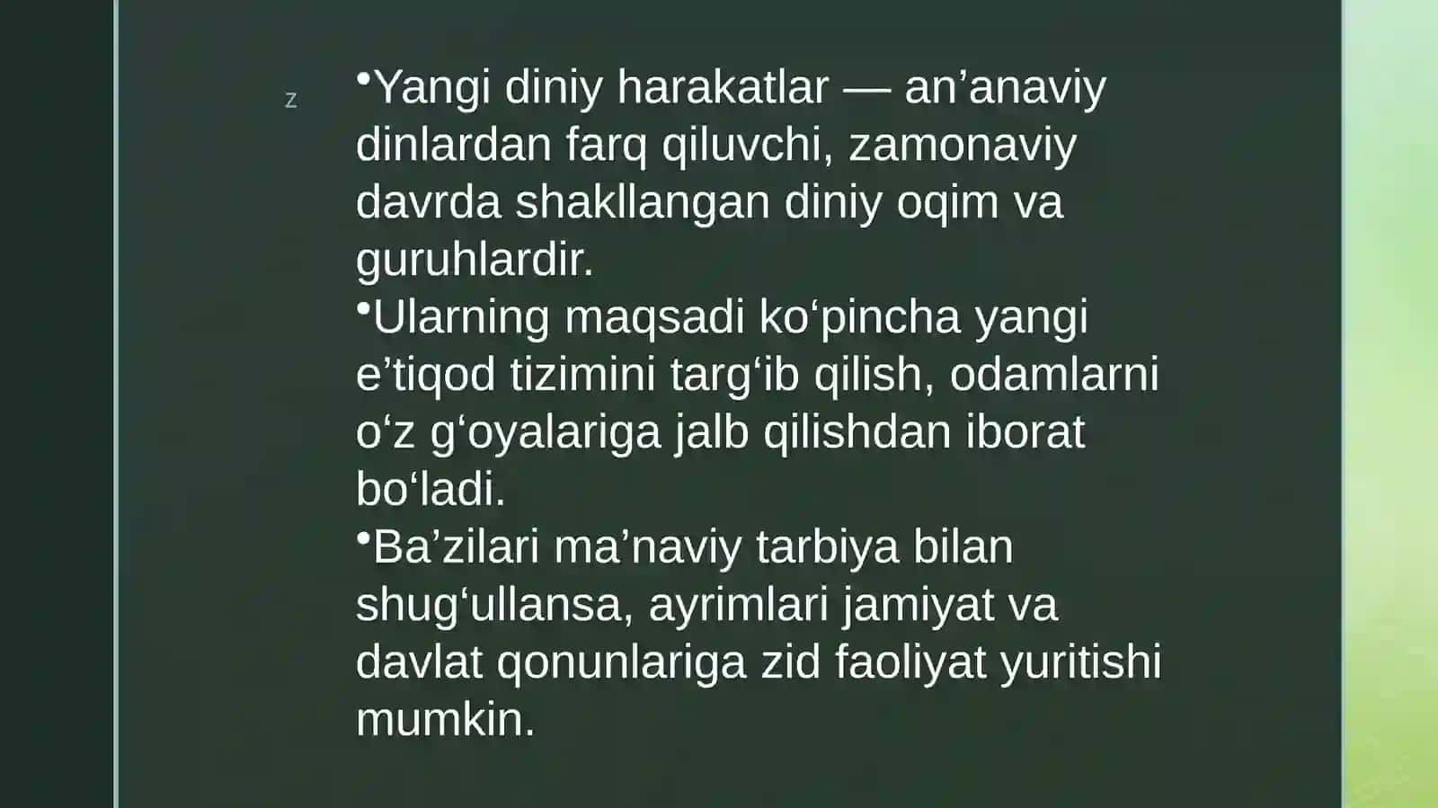 Yangidiniyta’limotlarvasektalar 3