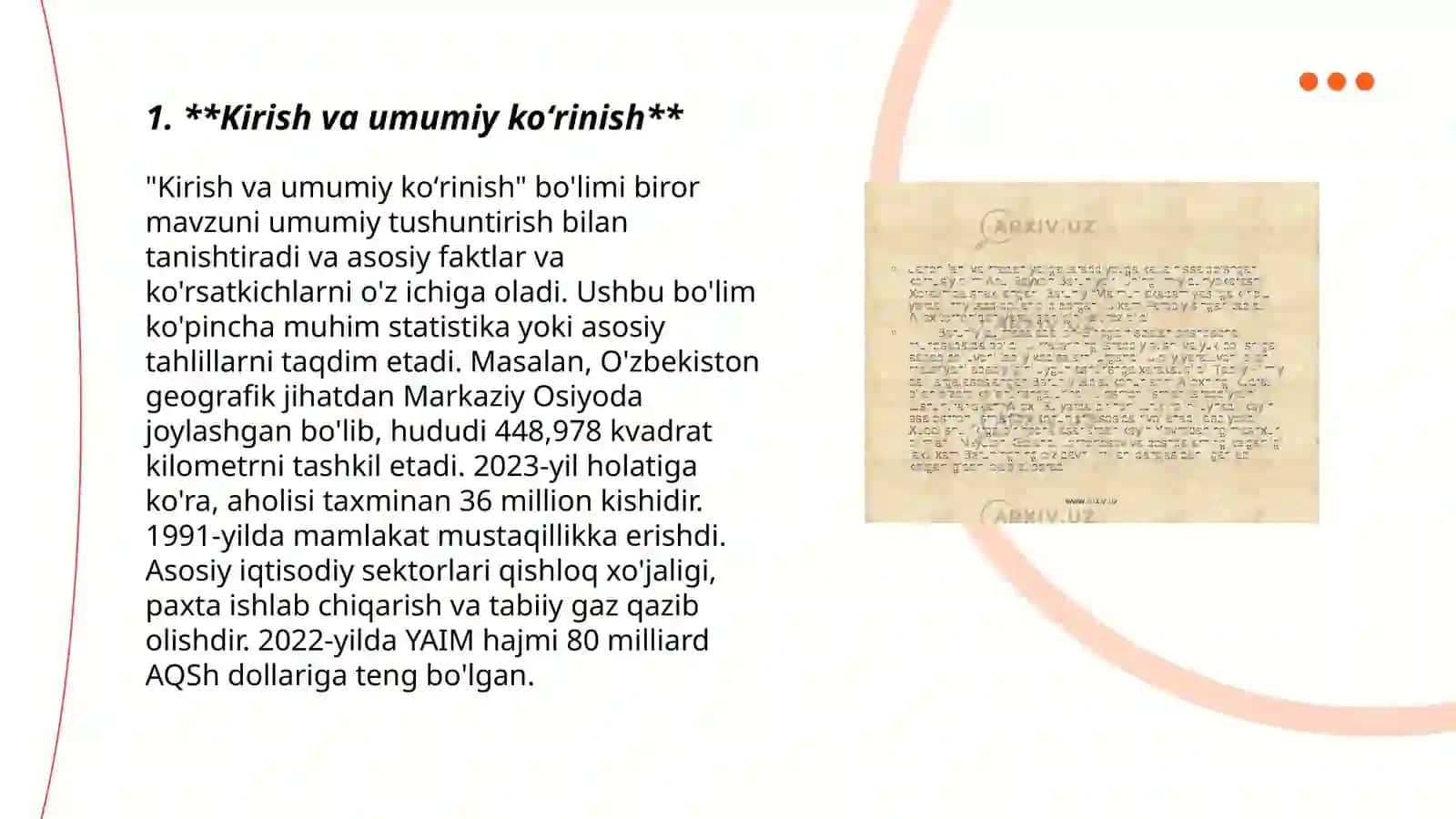 Kirish. O‘zbekistonning eng yangi tarixi fanining predmeti, maqsadi va vazifalari, nazariy-metodologik tamoyillari 3