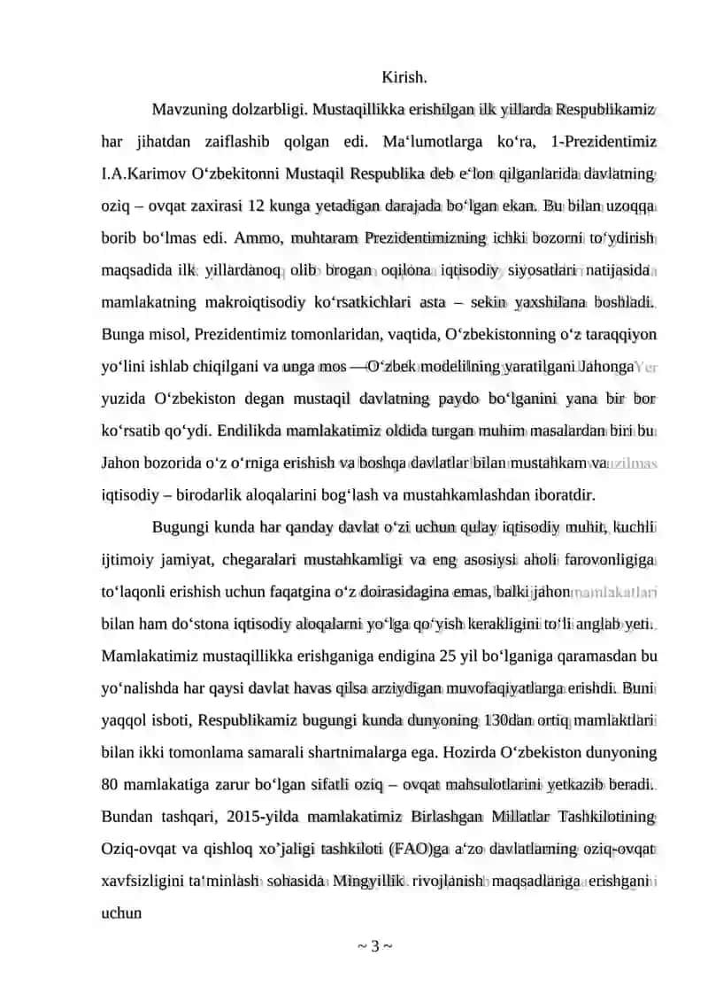 O’zbekistonda iqtisodiy islohotlarni amalga oshirishda tashqi iqtisodiy faoliyatni erkinlashtrishning ahamiyati 3