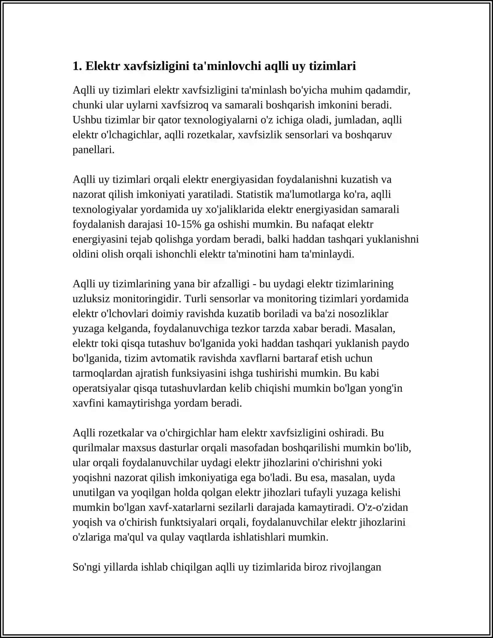 ELEKTR XAVFSIZLIGINI TAMINLOVCHI ZAMONAVIY TEXNIKA TEXNOLOGIYALAR 3