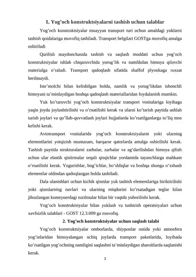 Tabiiy materallardan ishlangan konstruksiyalarida xavfsizlik talablarini ta’minlanishi 3