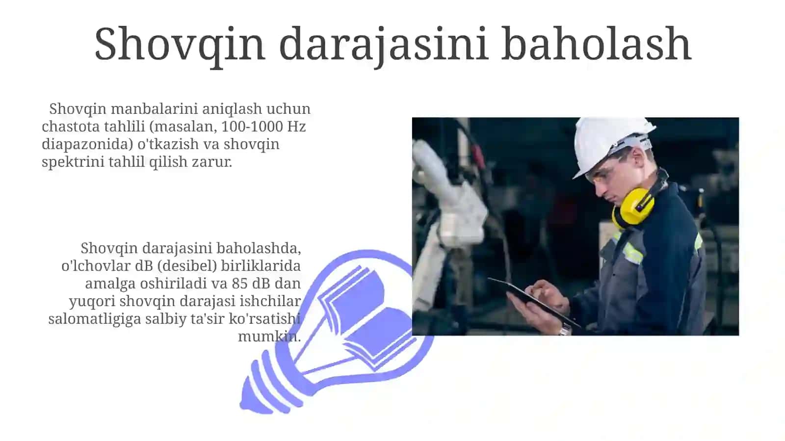 Shovqin va tebranishli vaziyatlarni tekshirish va baholash 3