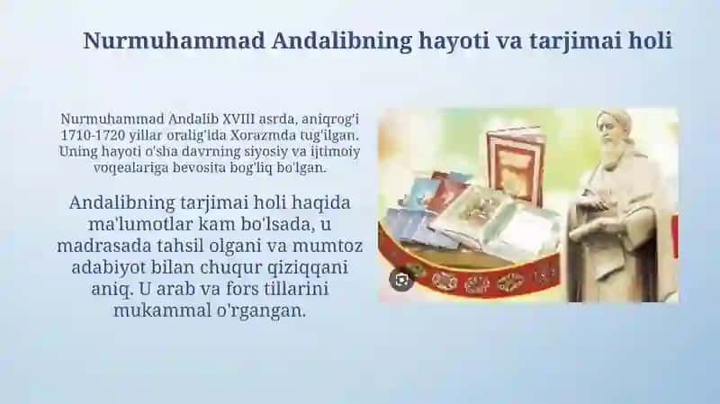 Nurmuhammad andalib hayoti va ijodi 3