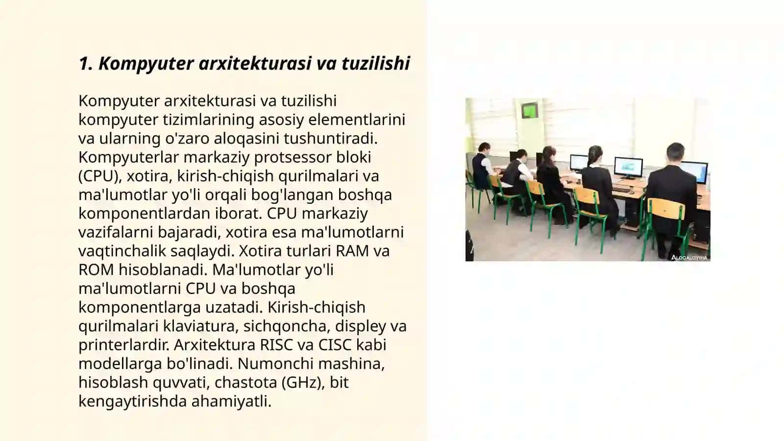 Zamonaviy shaxsiy kompuyuter texnalogiyalari 3