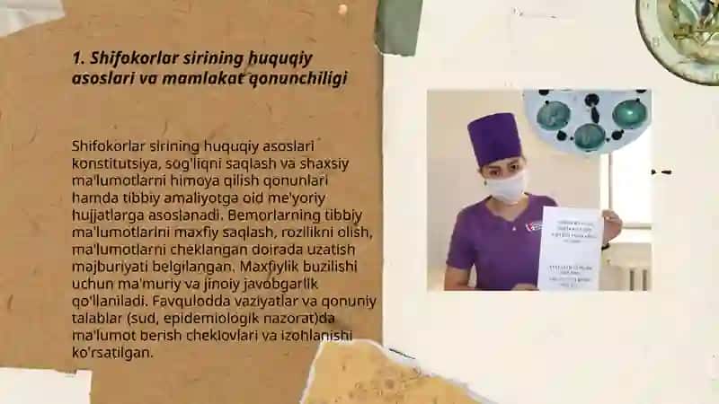 Shifokorlar siri muammosining etik – huquqiy jihatlari 3