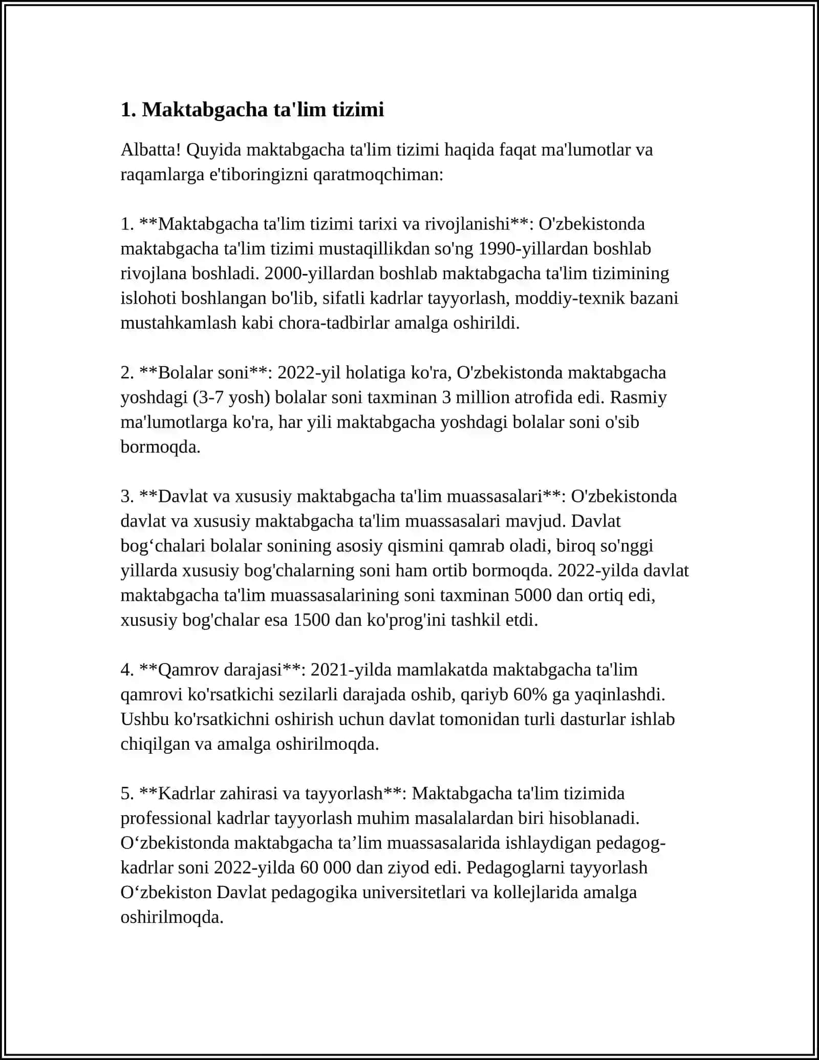 ÒZBEKISTON RESPUBLIKASI TA'LIM TIZIMI 2024-2025-o'quv yili 3