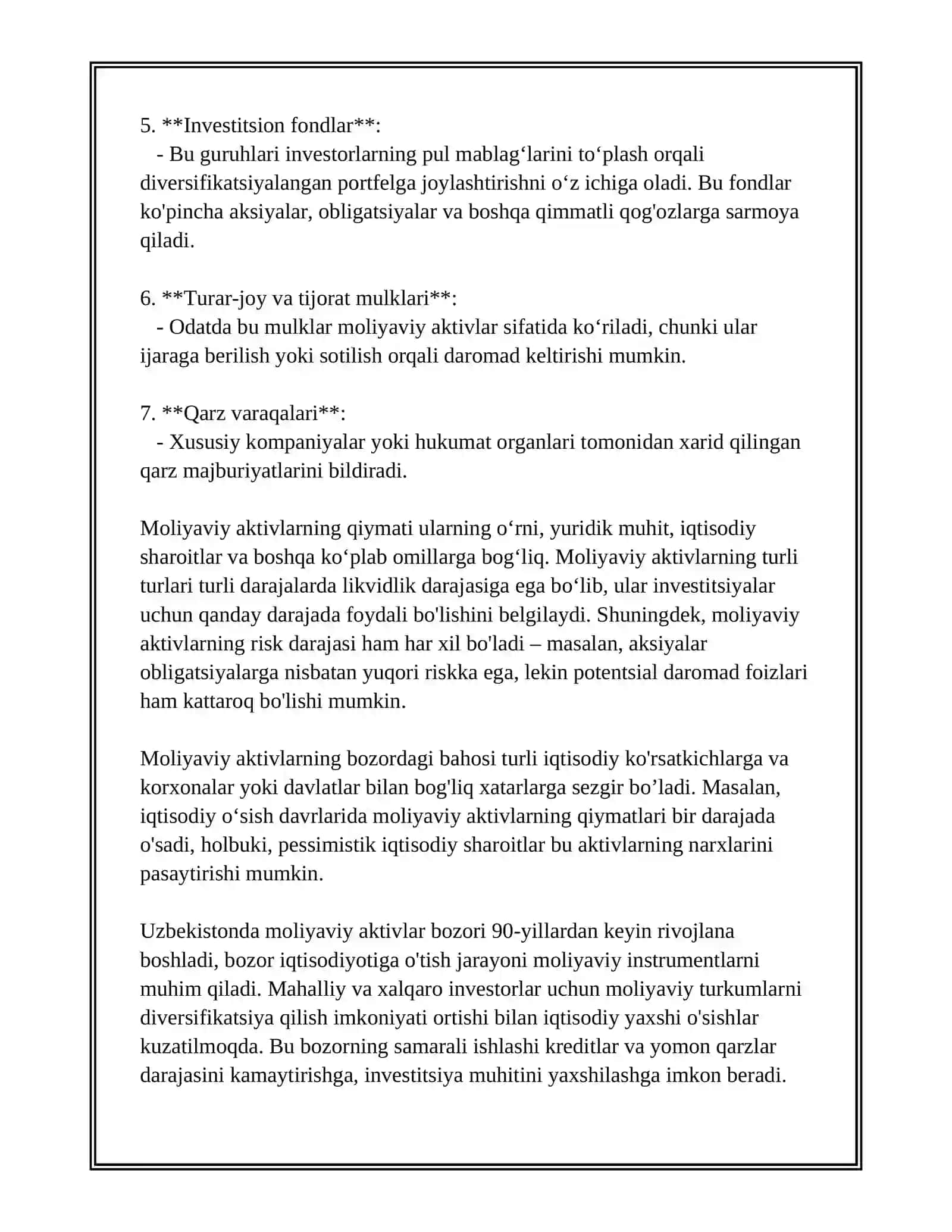 ALOHIDA MOLIYAVIY AKTIVNING TARIXIY DAVOMIYLIGINI HISOBLASH 3