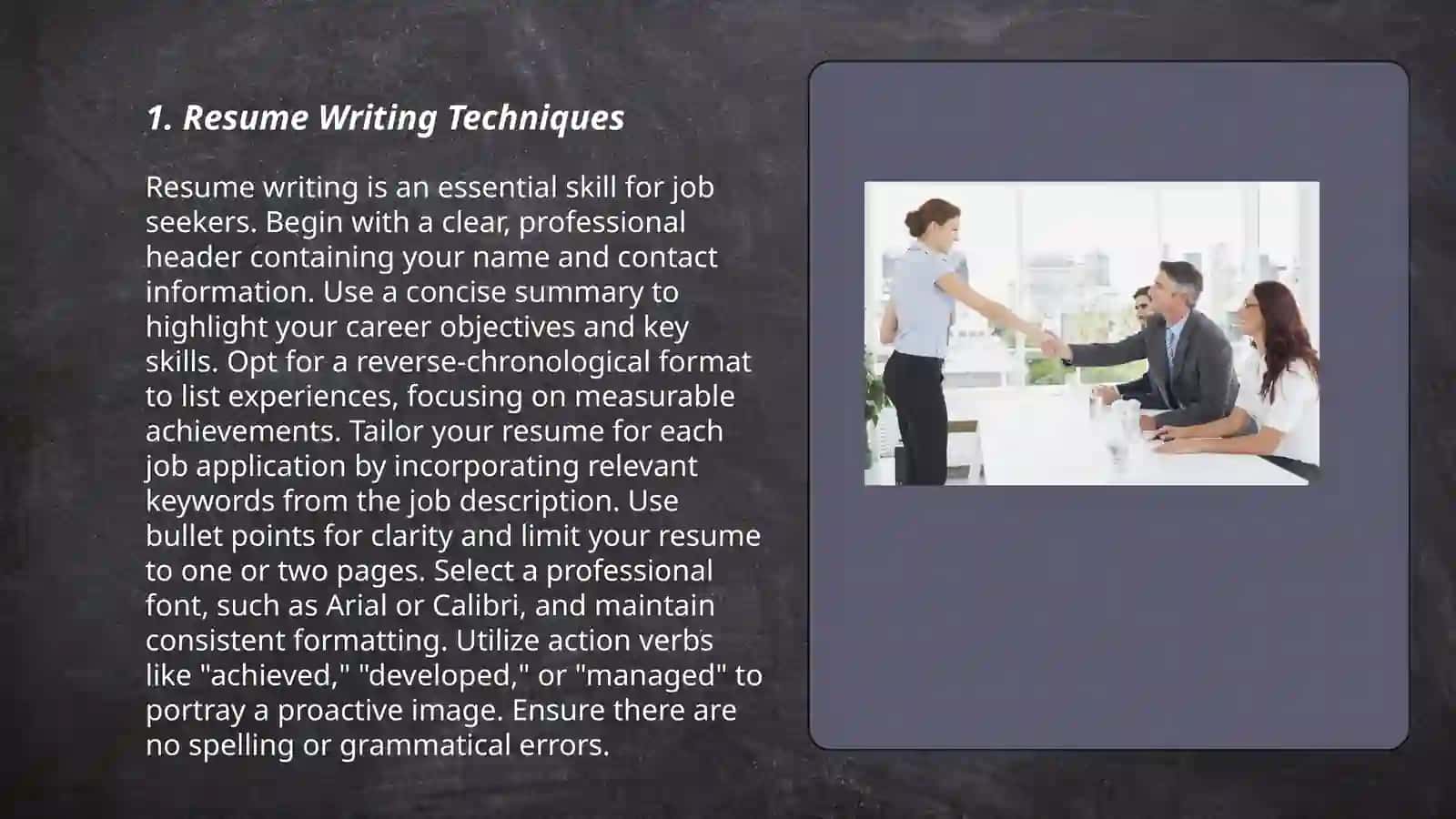 Resume Writing Techniques 3