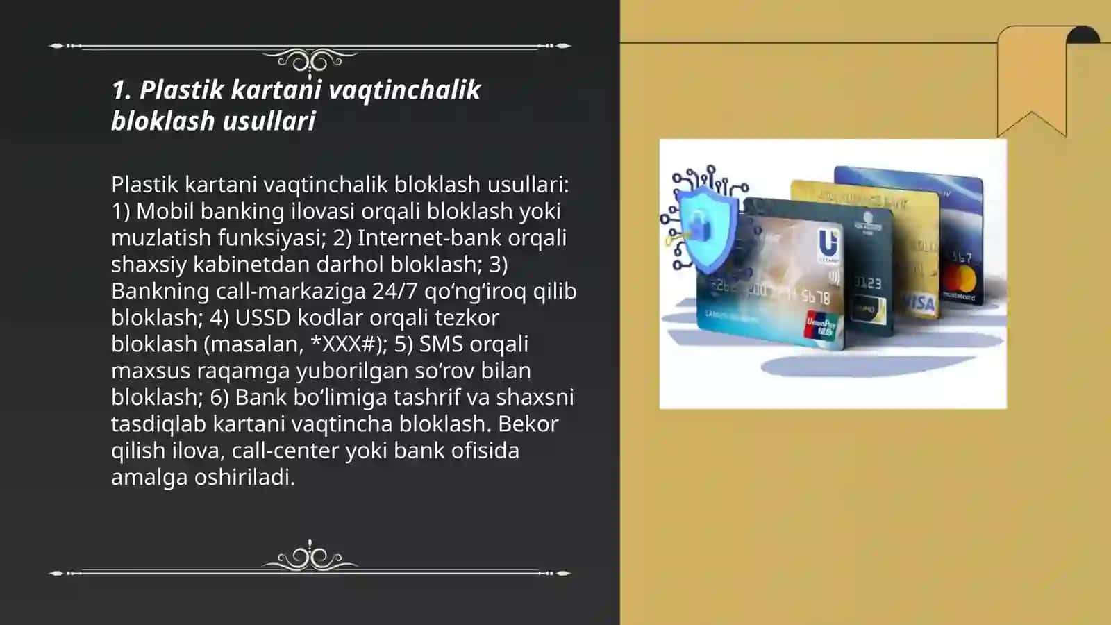 Plastik kartalarda taqqiqot usullari 3
