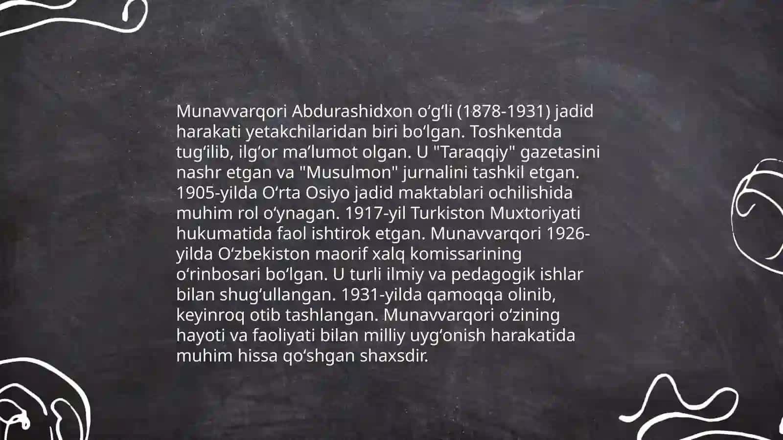 Munavvar Qori hayoti va faoliyati 3