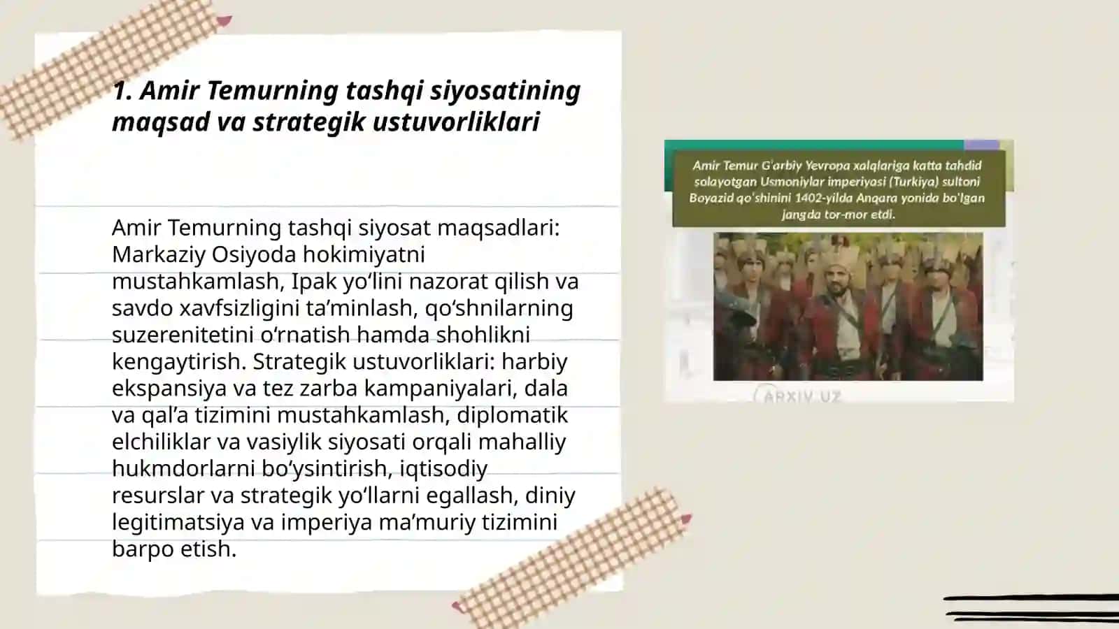 Amir Temur tashqi siyosati 3