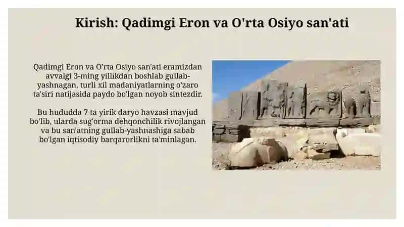Qadimgi Eron va oʻrta Osiyo sanati 3