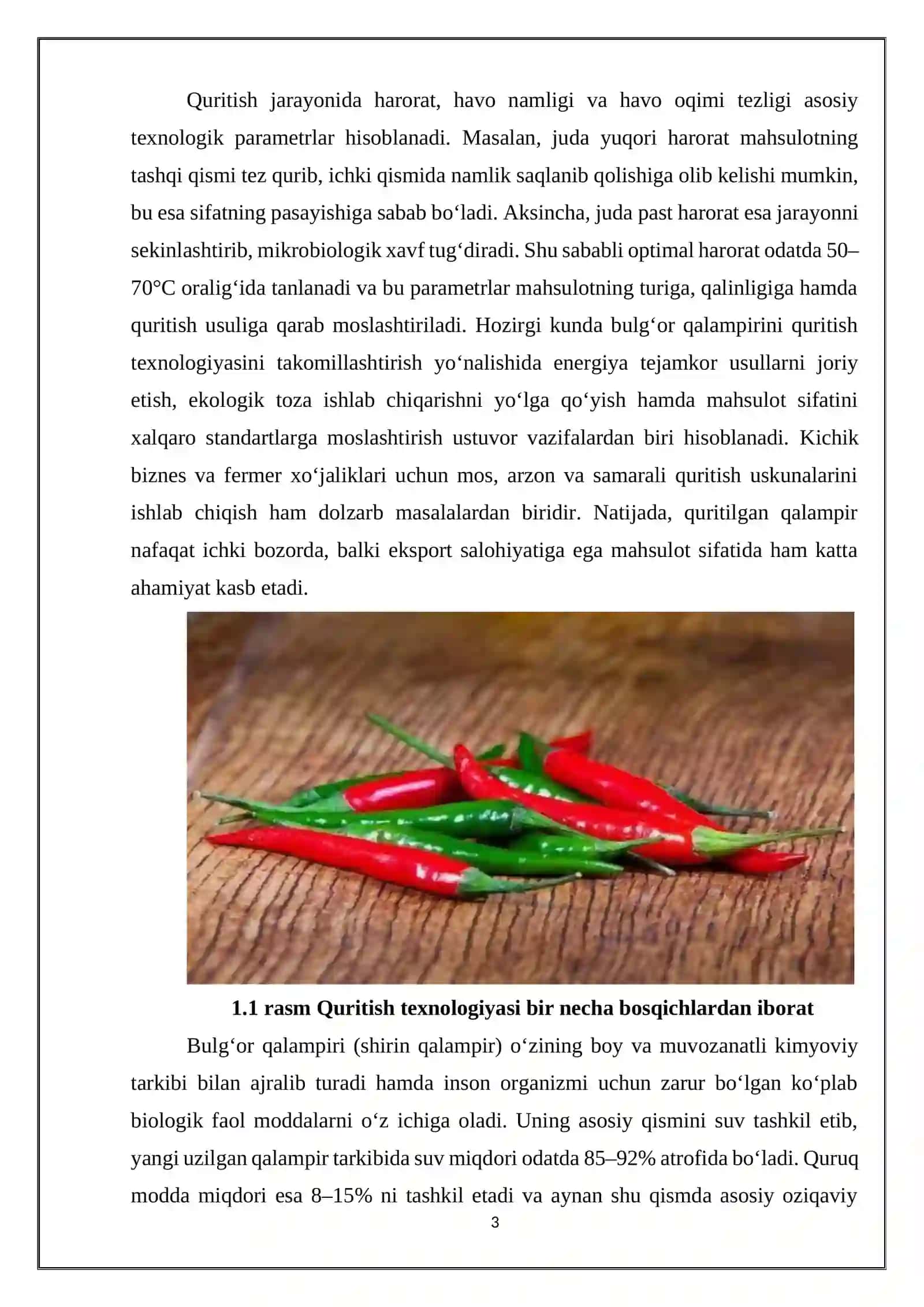 Bulgʻor qalampiri quritish texnalogiyasi 3