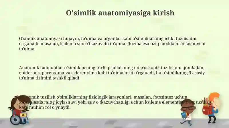 O'simliklar anatomiyasi fiziologiyasi sistemasi va hayotiy shakllari 3