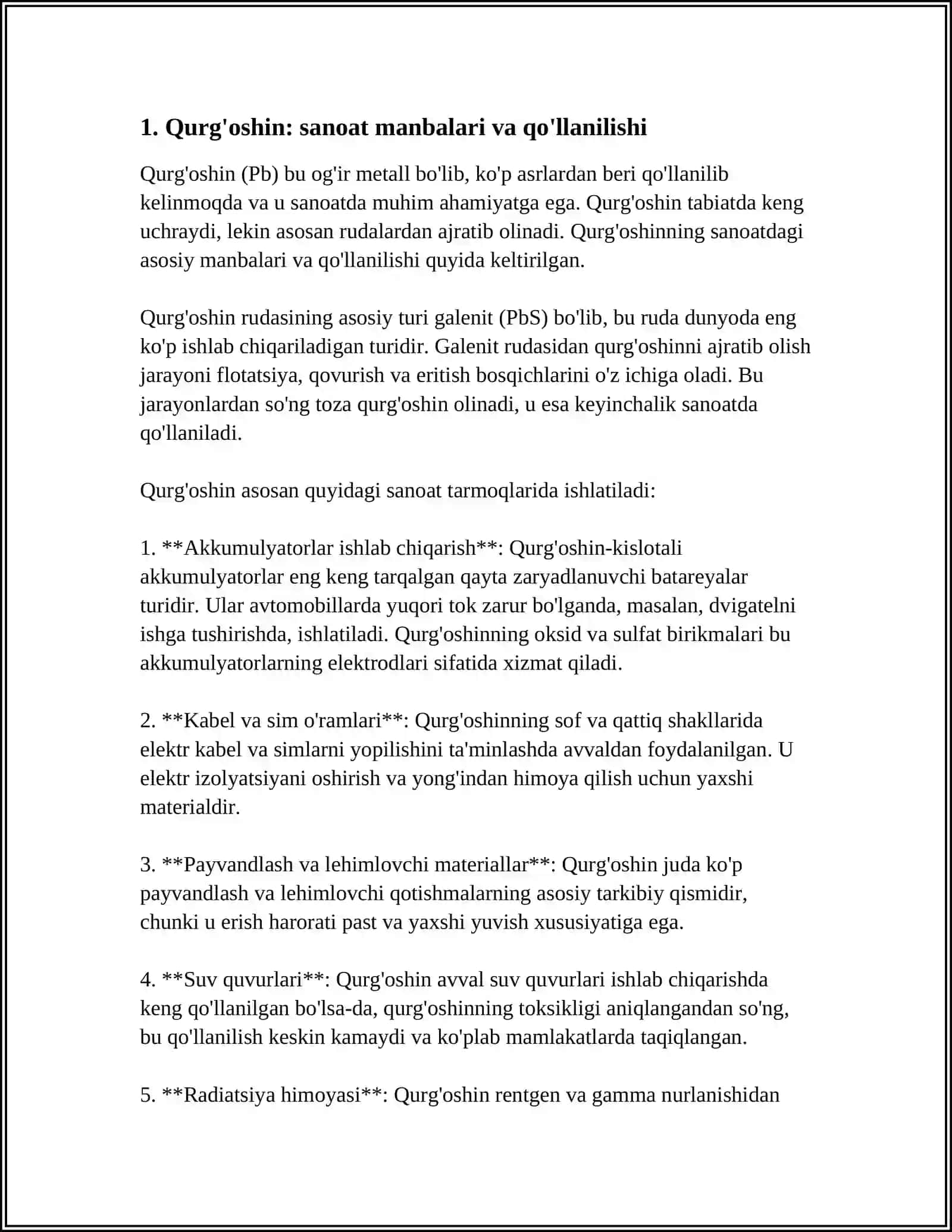 QURG'OSHIN SIMOB ORGANIK ERITUVCHILAR VA SANOTDA ISHLATILADIGAN BOSHQA KIMYOVIY MODDALAR 3