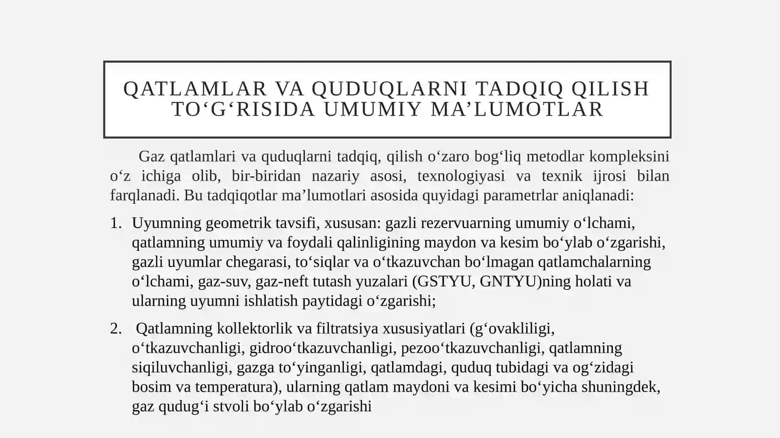 NEFT VA GAZ QUDUQLARIDA GAZOGIDRODINAMIK TADQIQOTLAR 3