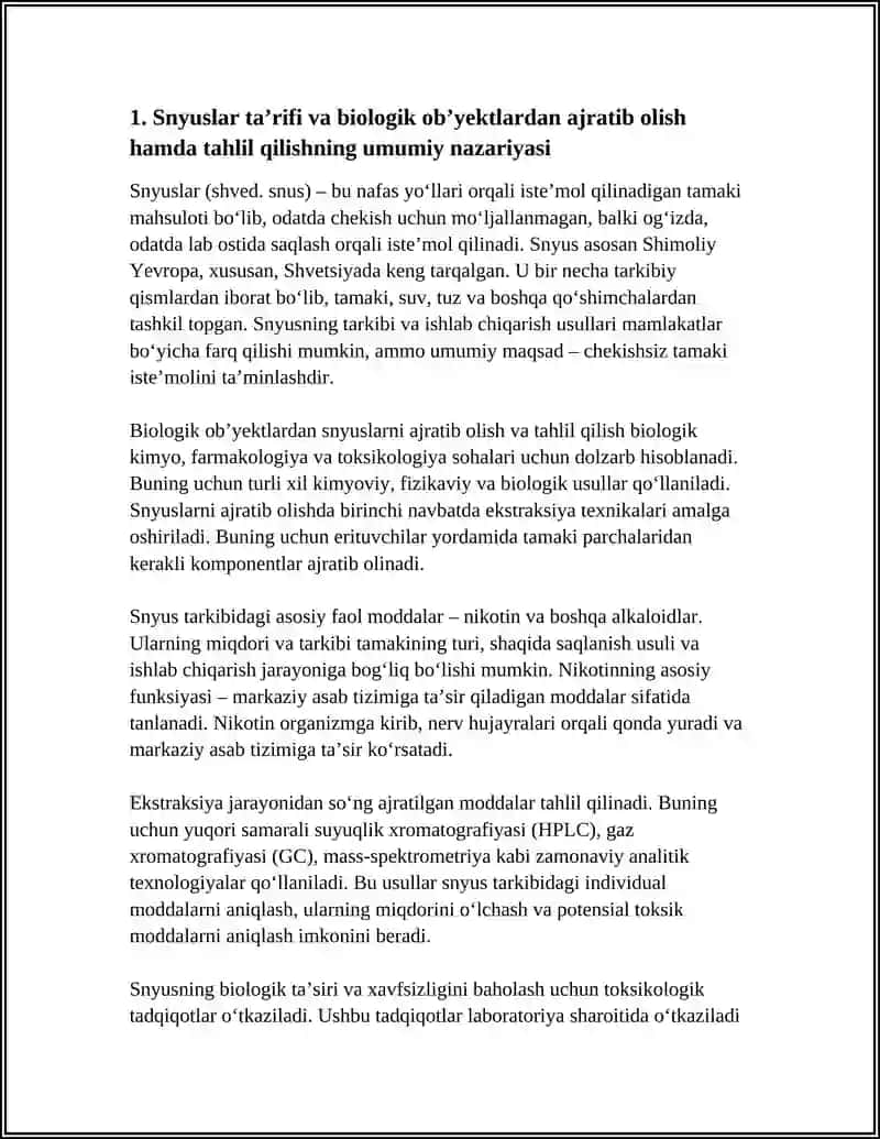 SNYUSLAR.BIOLOGIK OB'YEKTDAN AJRATIB OLISH VA TAHLIL QILISH 3