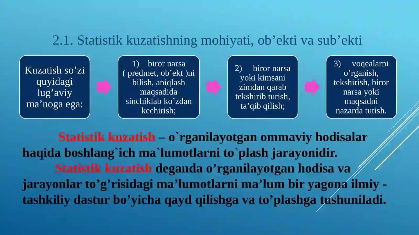 STATISTIKA KUZATISH METODI 3