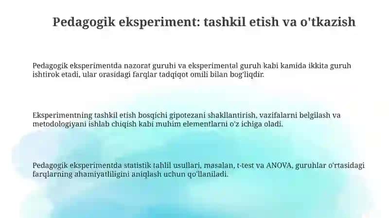 Pedagogika fani predmeti va ilmiy tadqiqot metodlari 3