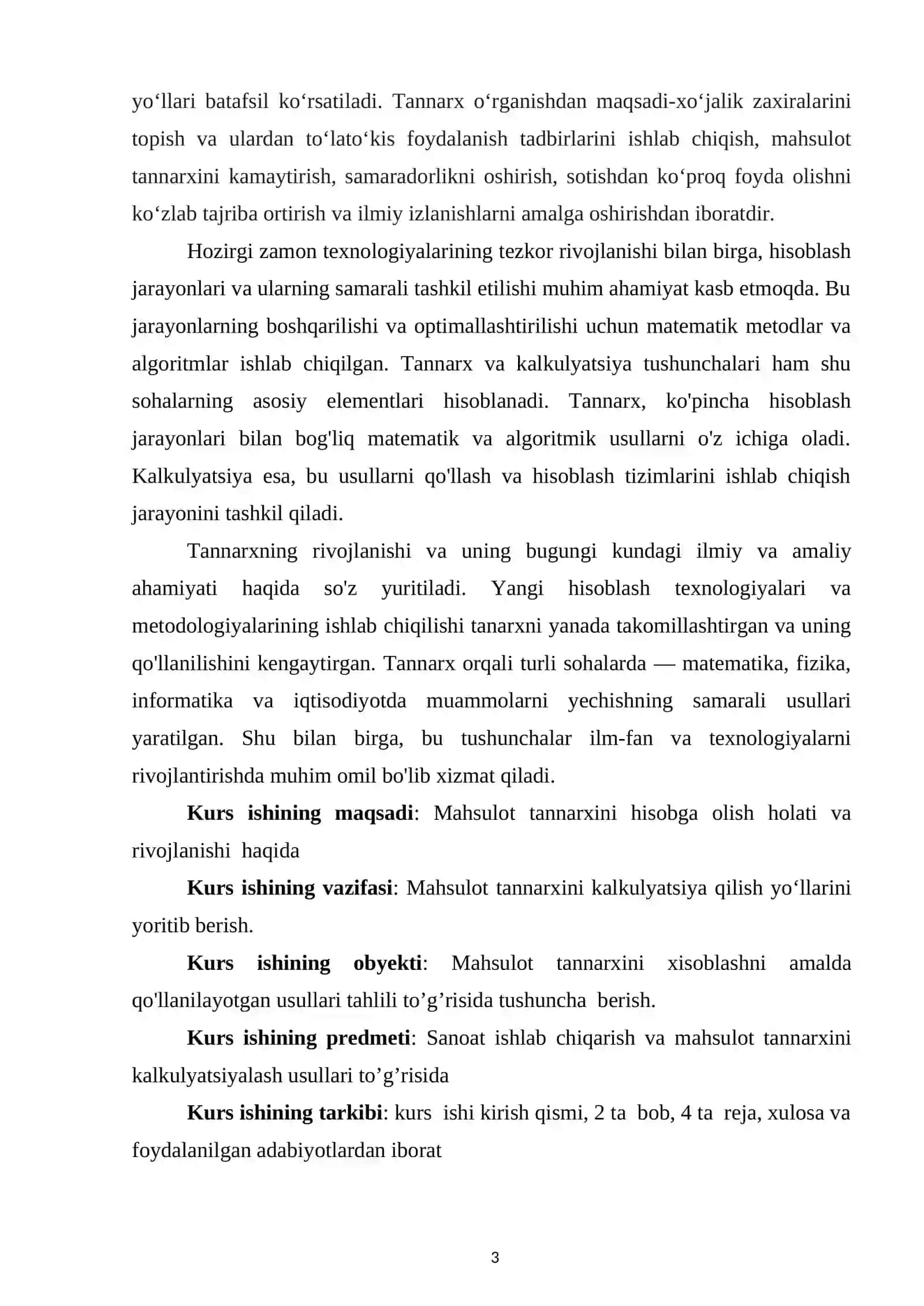 Mahsulot tannarxini kalkulyatsiya qilisning jarayonli usuli 3