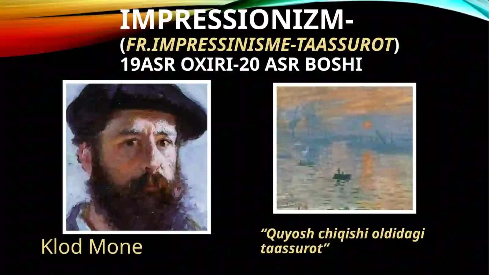 taSVIRIY SAN’ATDA OQIM VA YO’NALISHLAR 3