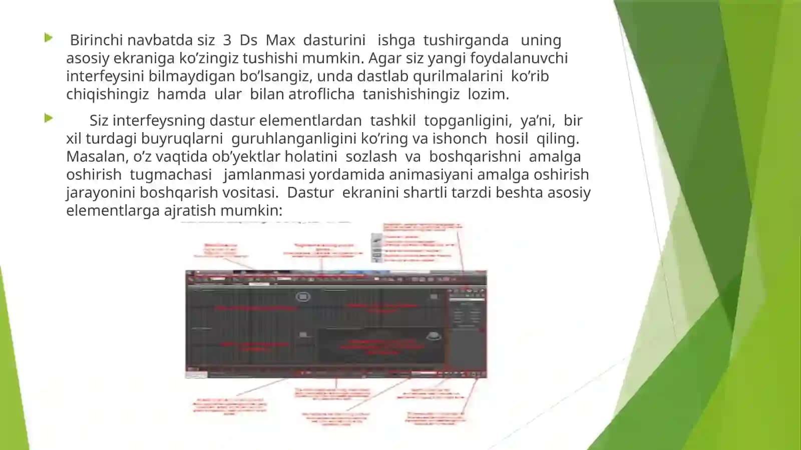 3D MAX YORITGICHLAR VA KAMERALARI O'RNATISH 3
