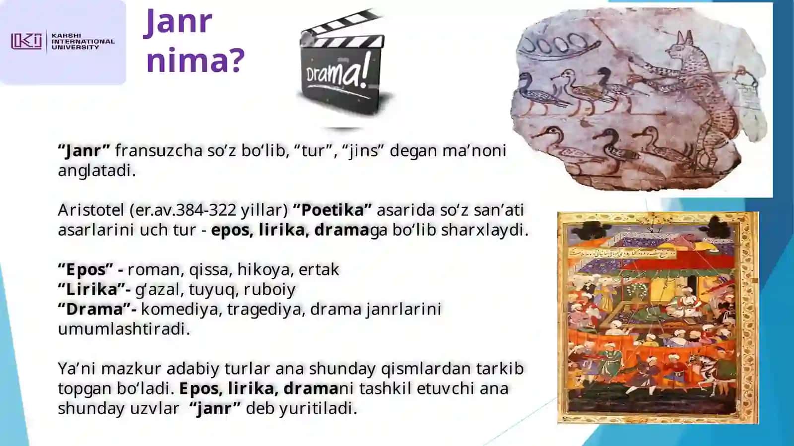 Ertaklar vauning janriyat tasnifi 3