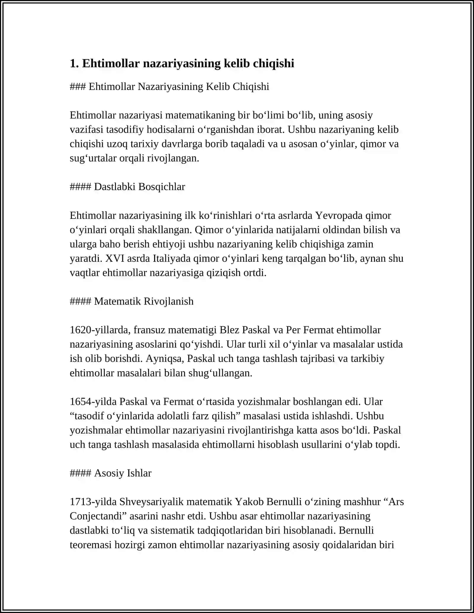 EHTIMOLLAR NAZARIYASI VA MATEMATIK STATISTIKA FANIDAN TARIXIY MA'LUMOTLAR 3