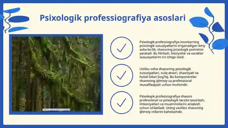 Psixologik professiografiyasi.mehnat psixalogiyasi ekspertizasi 3