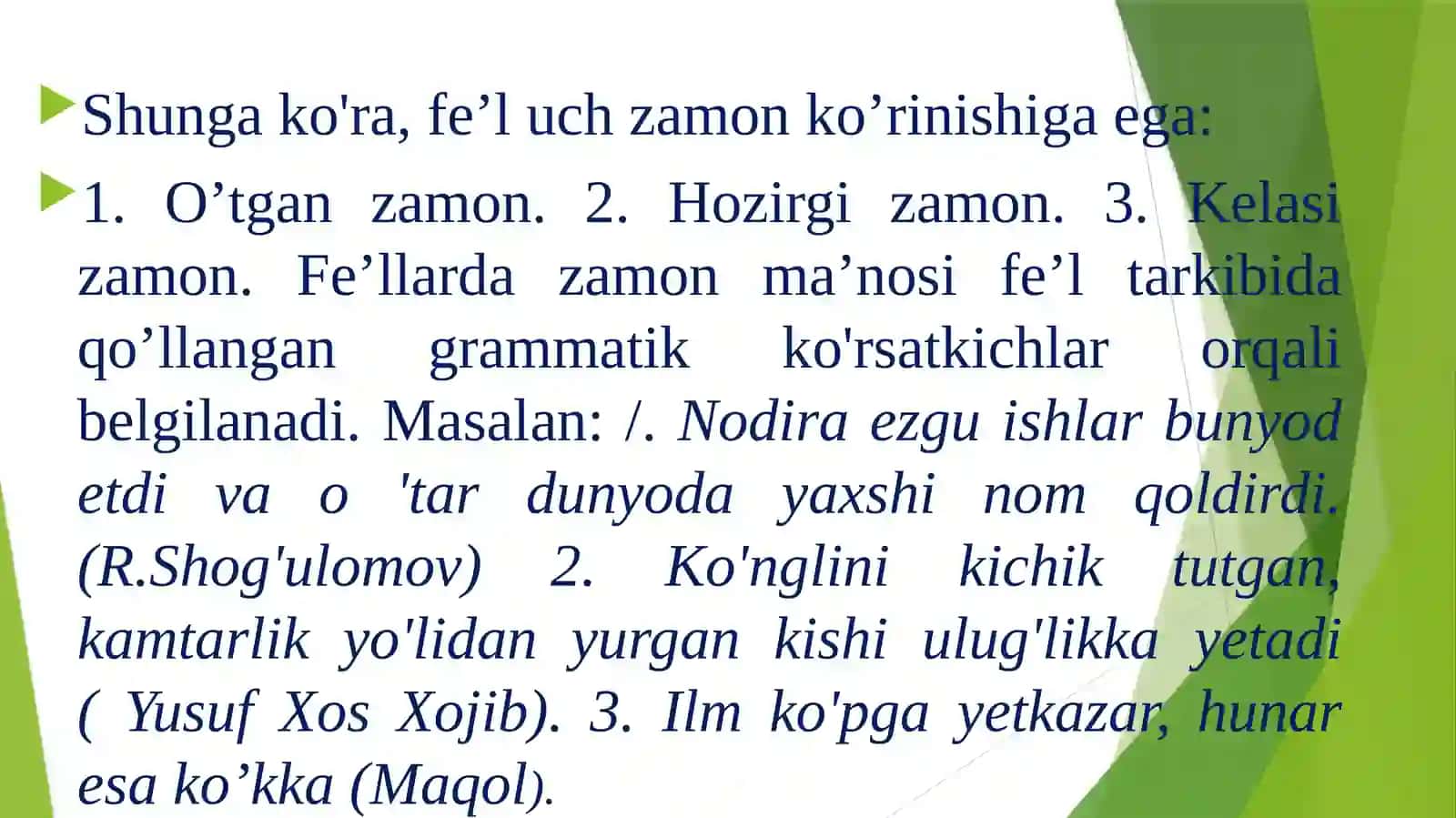 Fe'l zamonlari 3