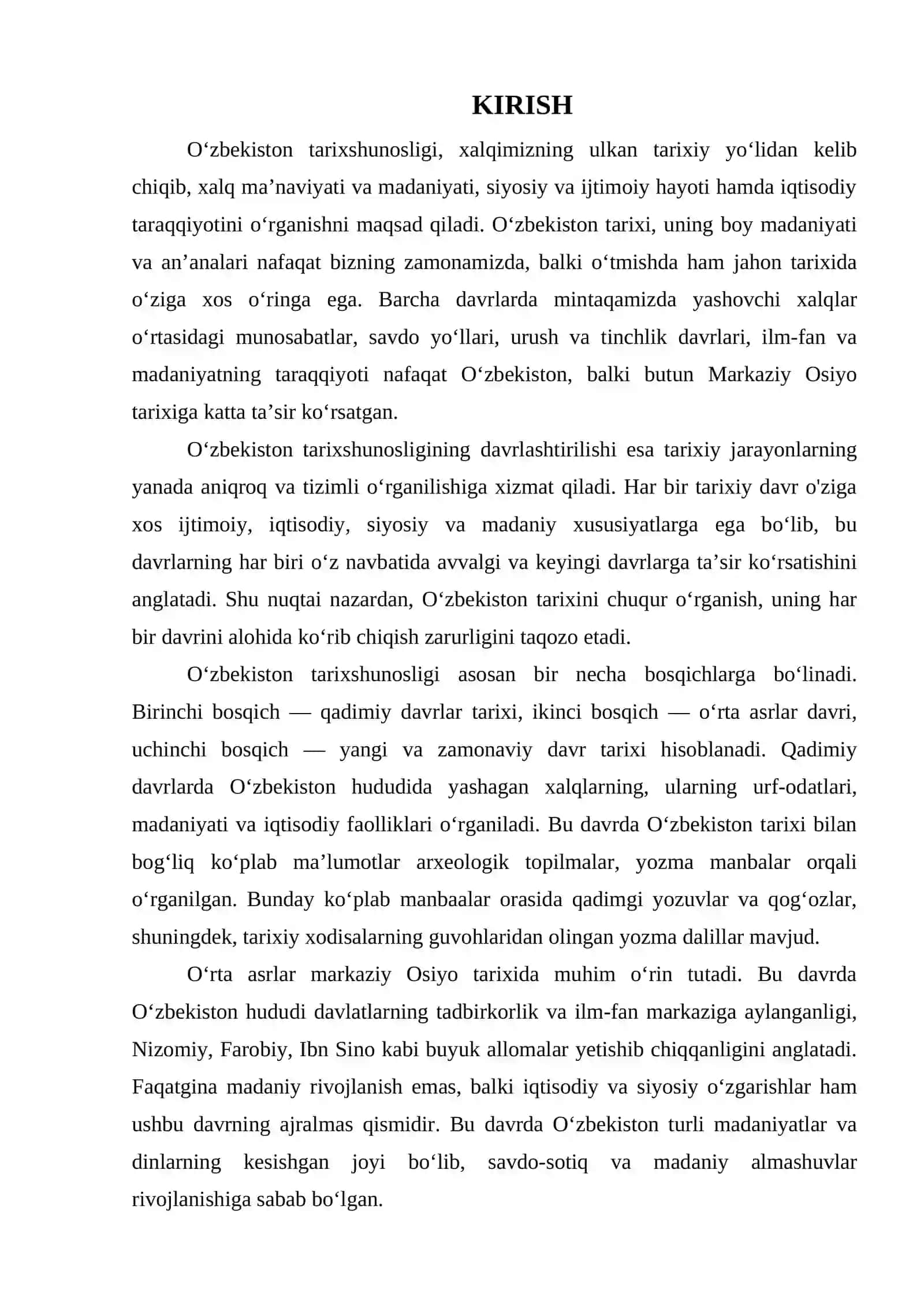 OʻZBEKISTON TARIXSHUNOSLIGINI DAVRLASHTIRISH 3