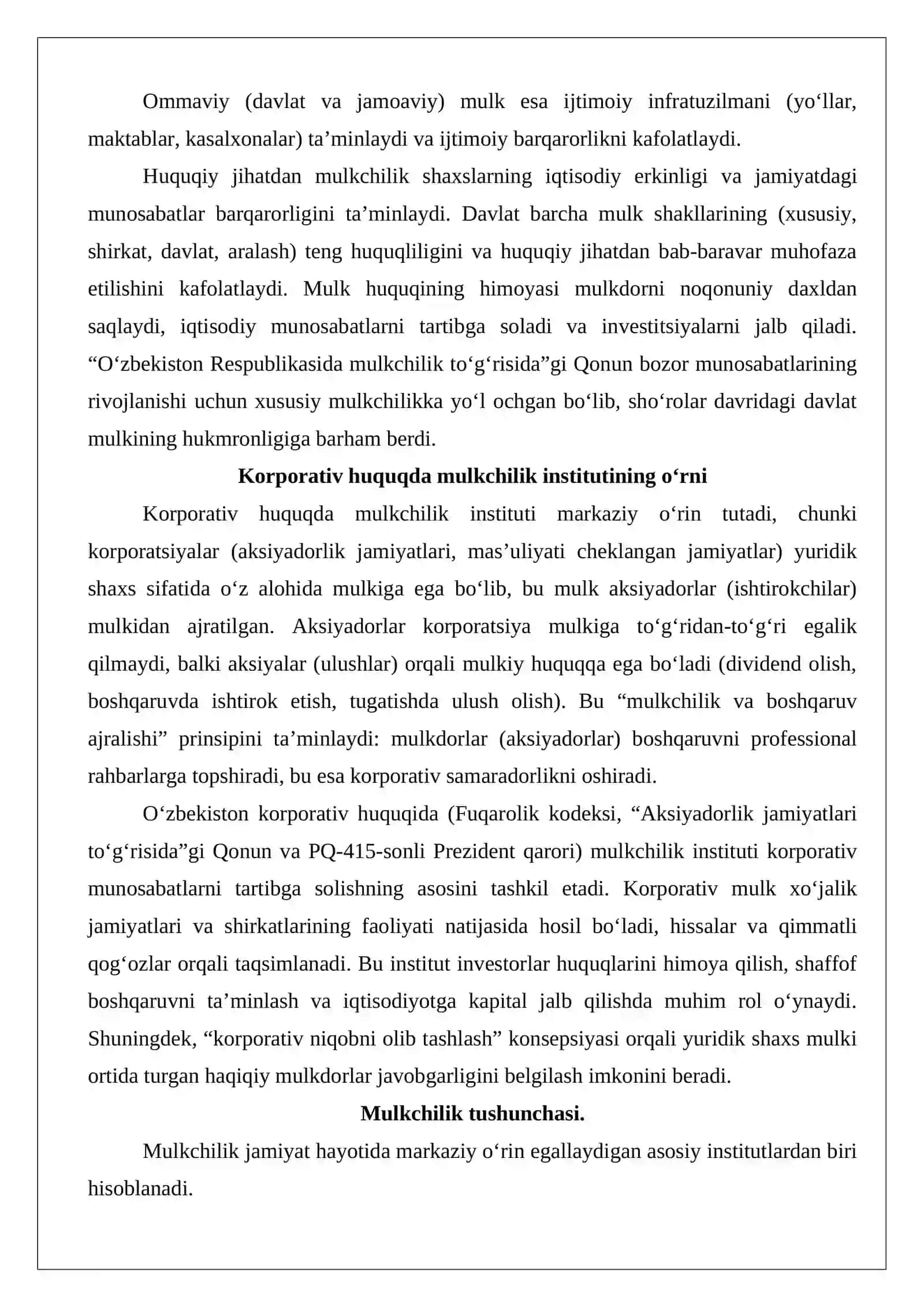 Mulkchilik asoslari 3