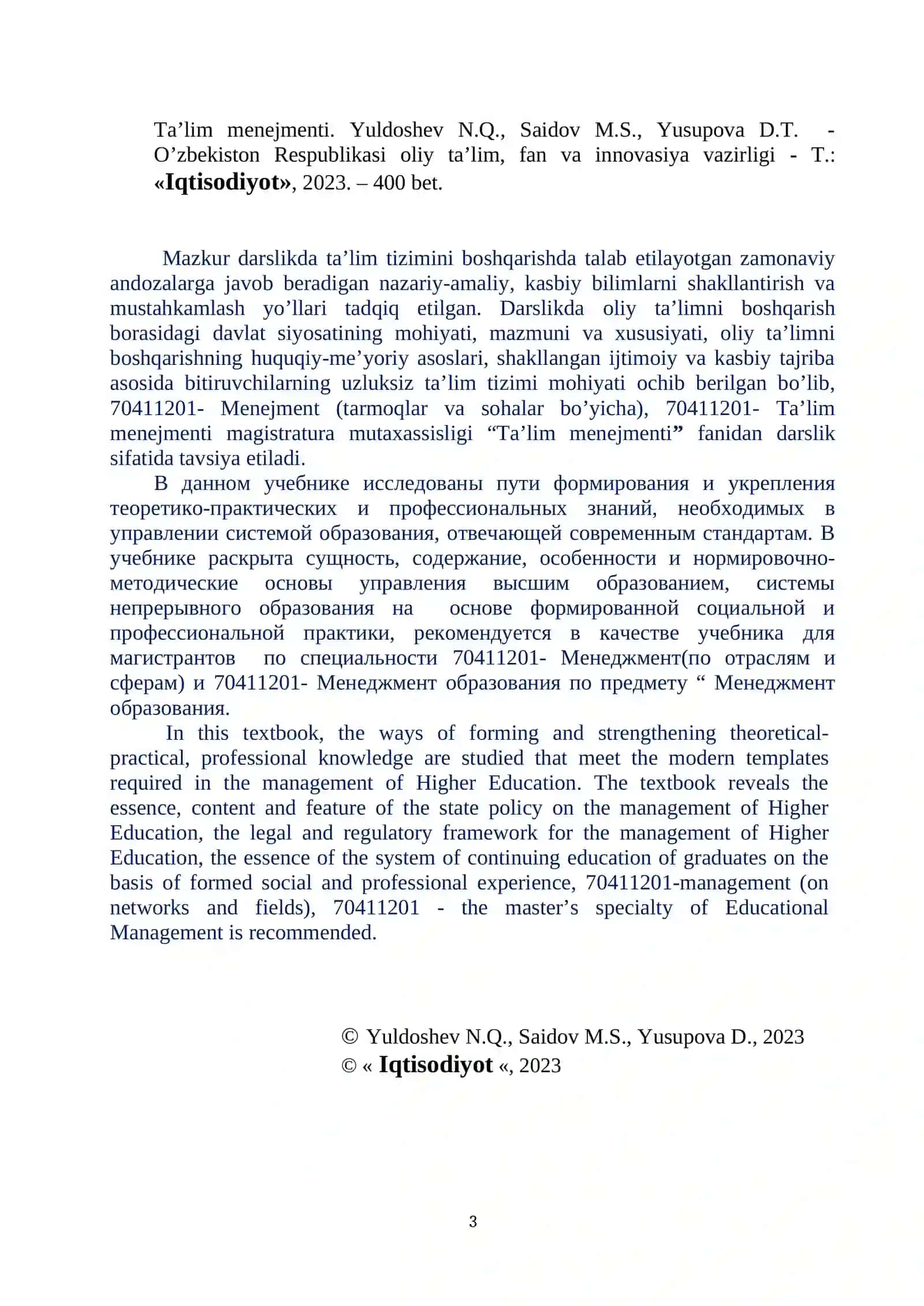 Ta’lim Menejmenti 3