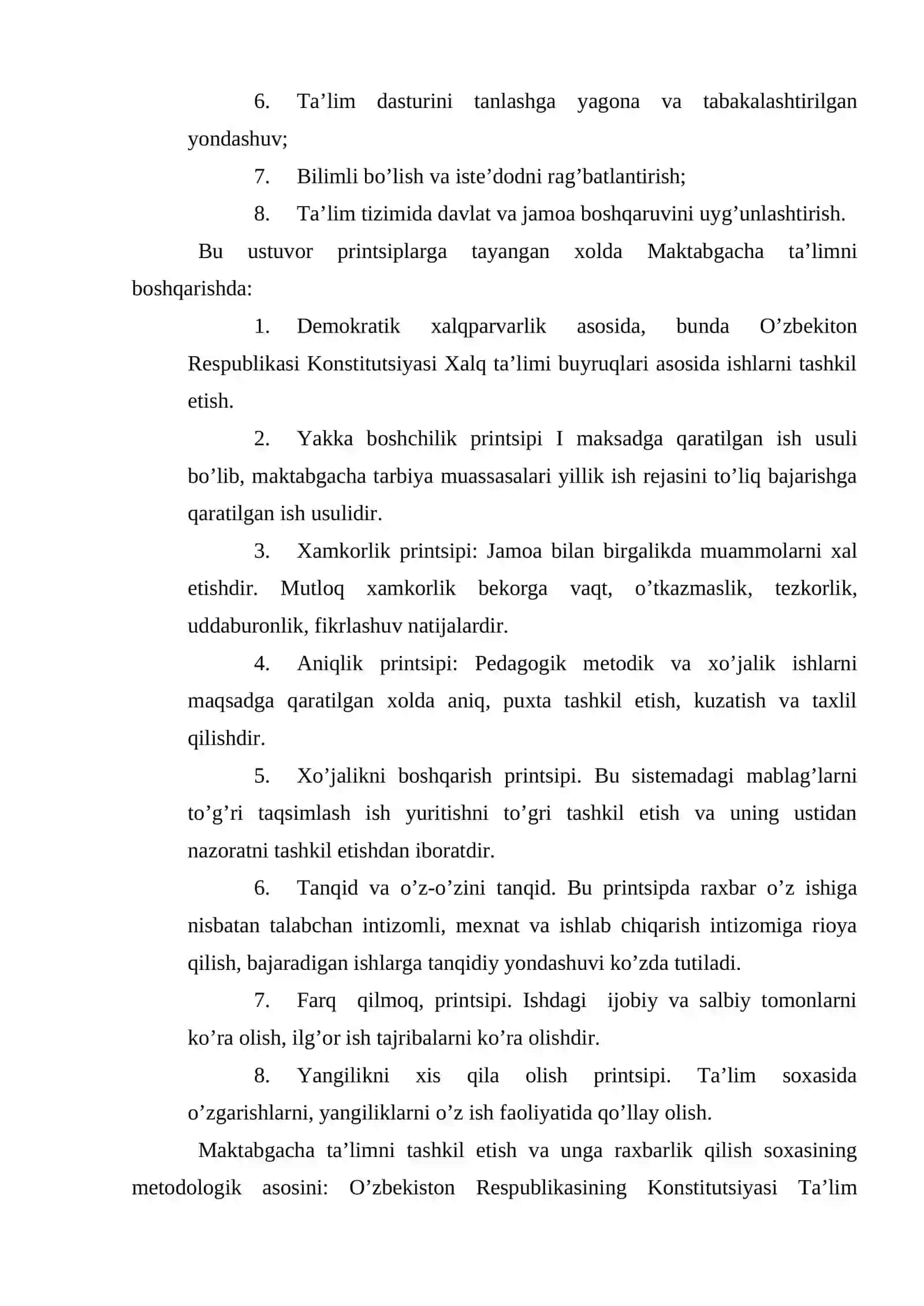 Maktabgacha ta’limda pedagogik tizim va boshqaruv obyekti 3