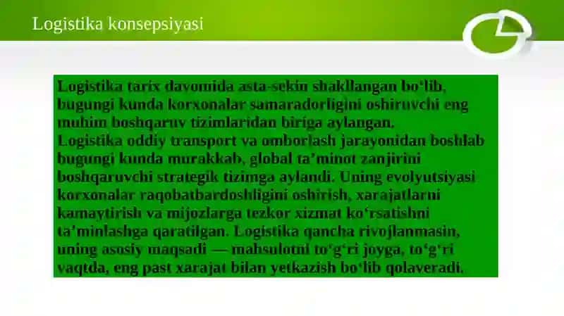 logistika konseptsiyasi evolutsiyasi 3