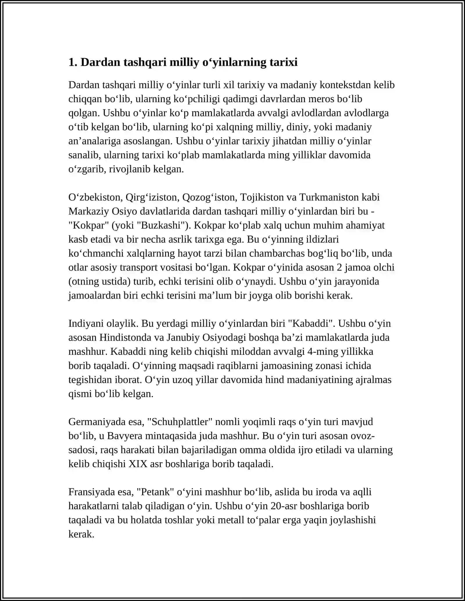 DARDAN TASHQARI MILLIY VA HARAKATLI O’YINLARNI O’TKAZISH 3