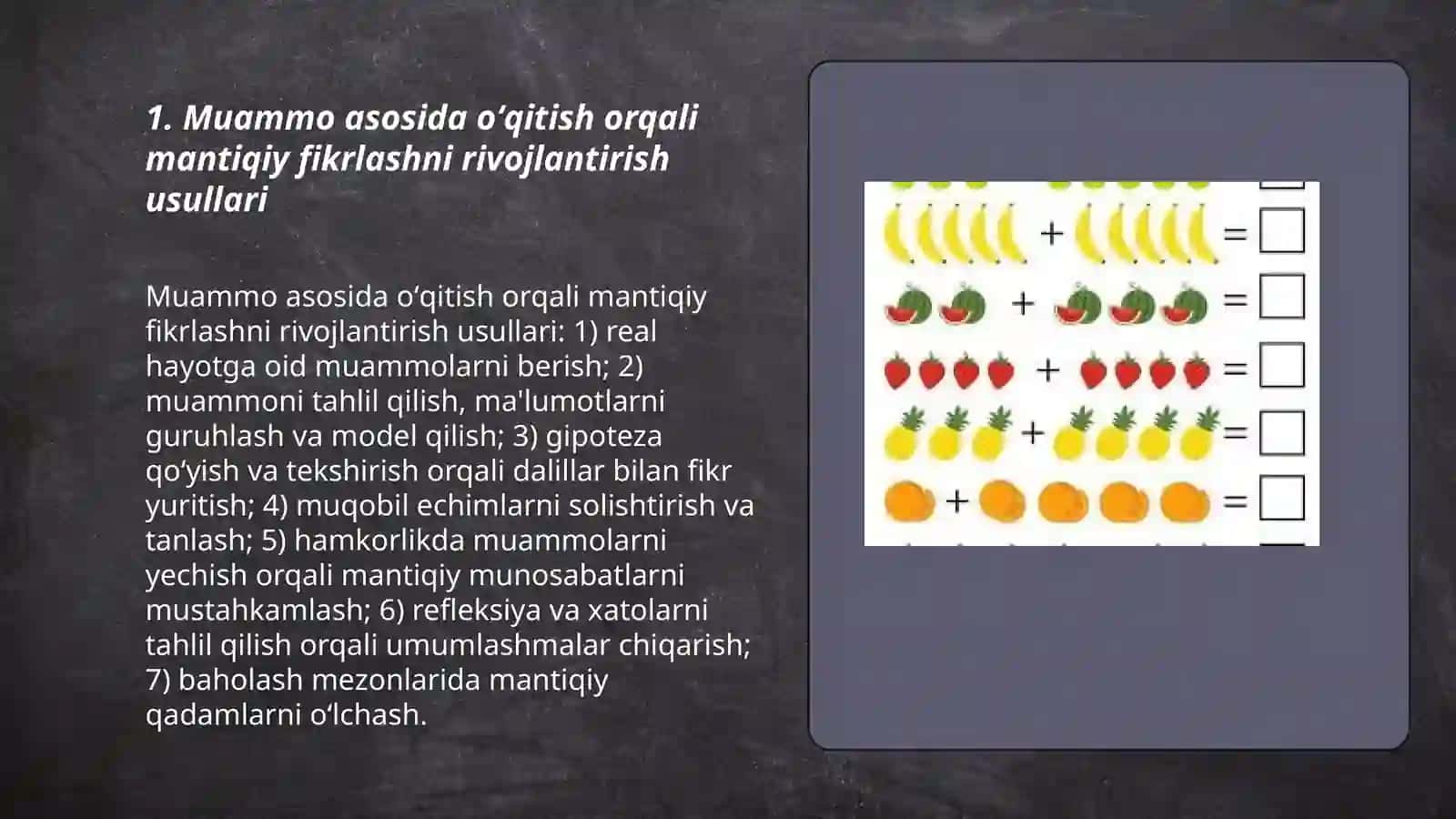 Matematika darslarida oʻquvchilarda mantiqiy fikrlashni rivojlantirish usullari 3