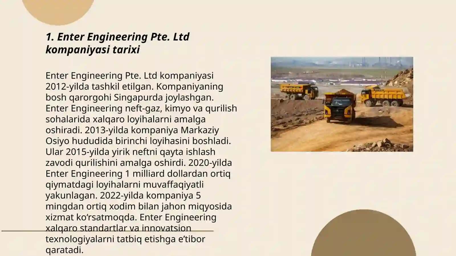 Kompaniyaning asosiy faoliyat yo'nalishlari 3