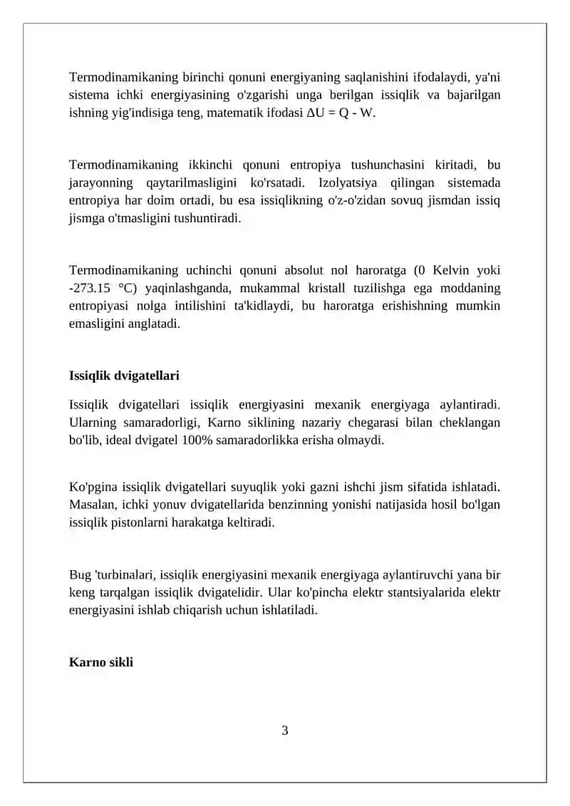Issiqlikni mexanik ishga aylanishi 3