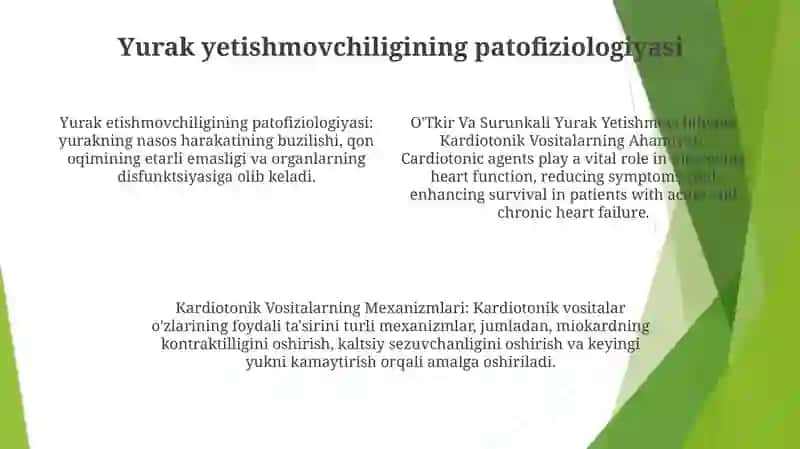 O'Tkir Va Surunkali Yurak Yetishmovchiligida Kardiotonik Vositalarning Ahamiyati 3