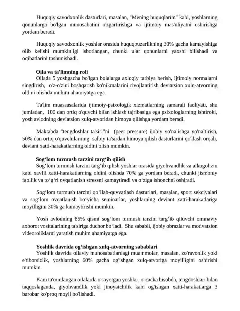 Yoshlar o'rtasida deviant xulq-atvor profilaktikasi 3
