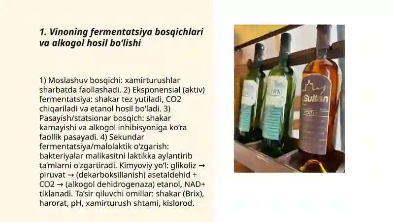 Vinoning yetilishi va eskirishi 3