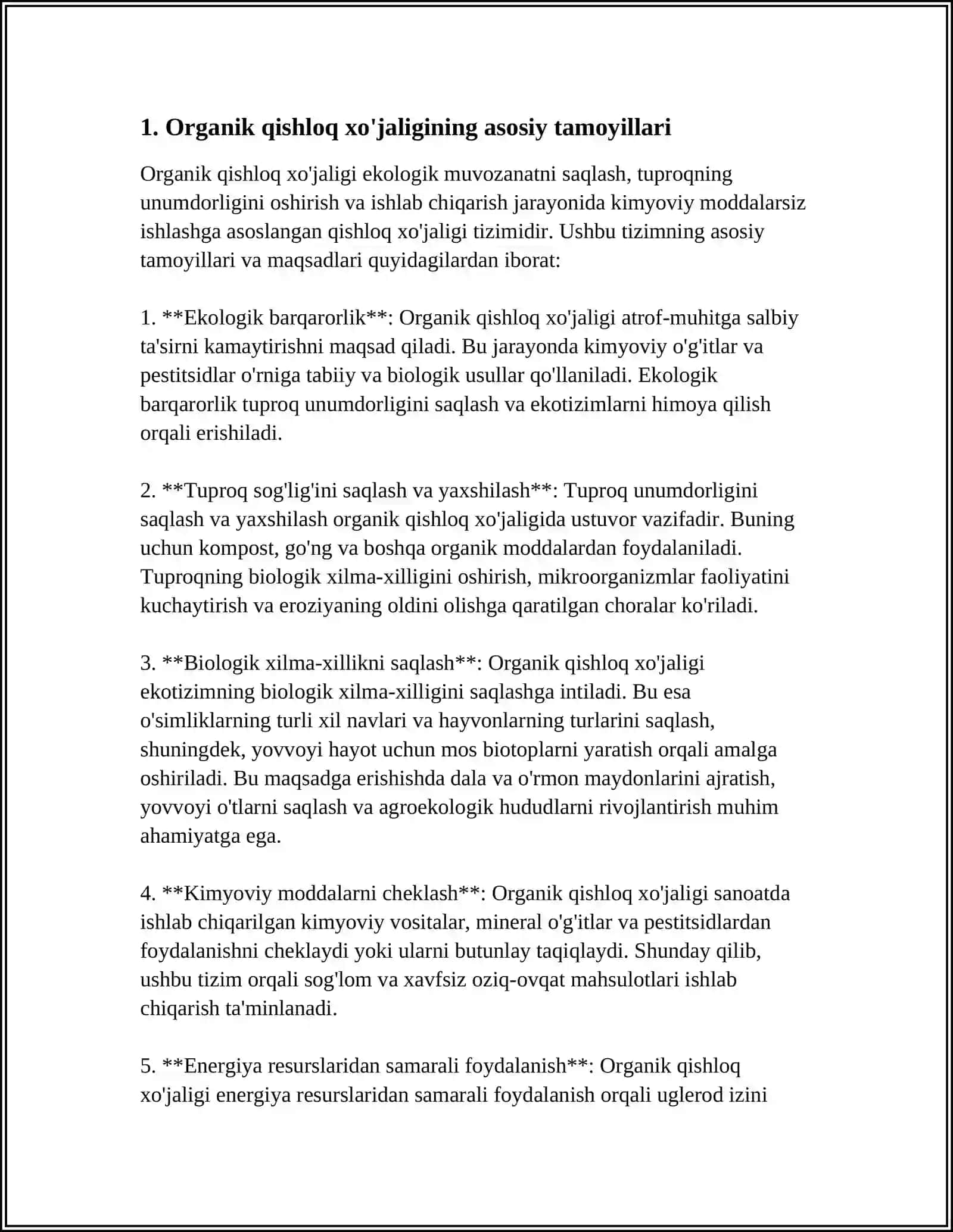 OZBEKISTONDA ORGANIK QISHLOQ XOJALIGINI RIVOJLANTIRISHNING USTUVOR YONALISHLARI 3