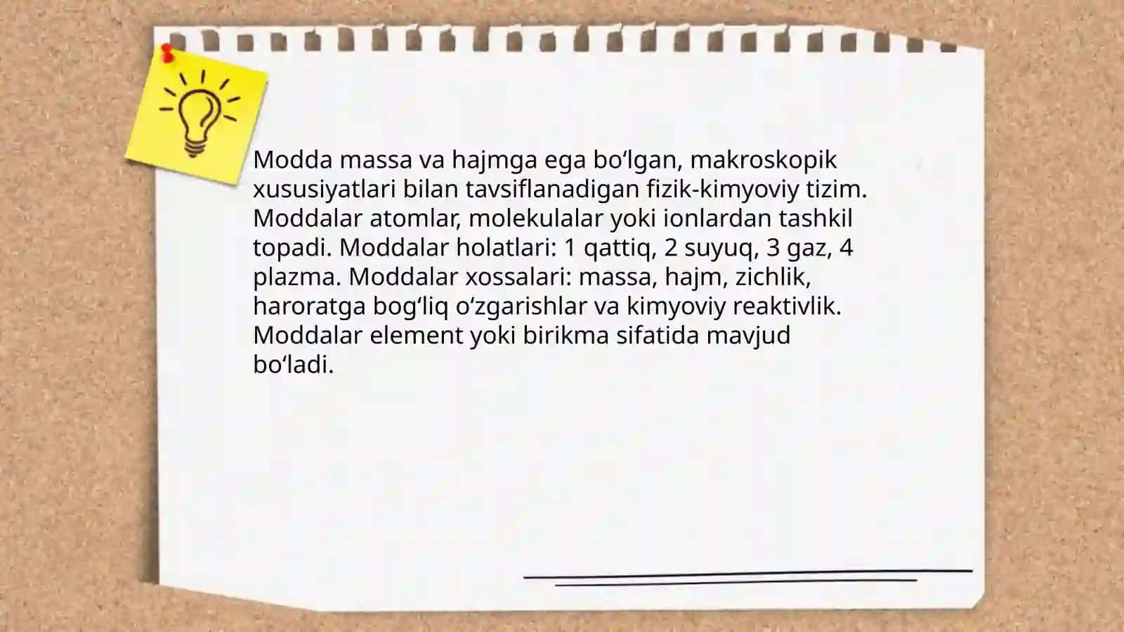 Moddalar. Moddalarning aralashmalari. Organik va noorganik moddalar 3