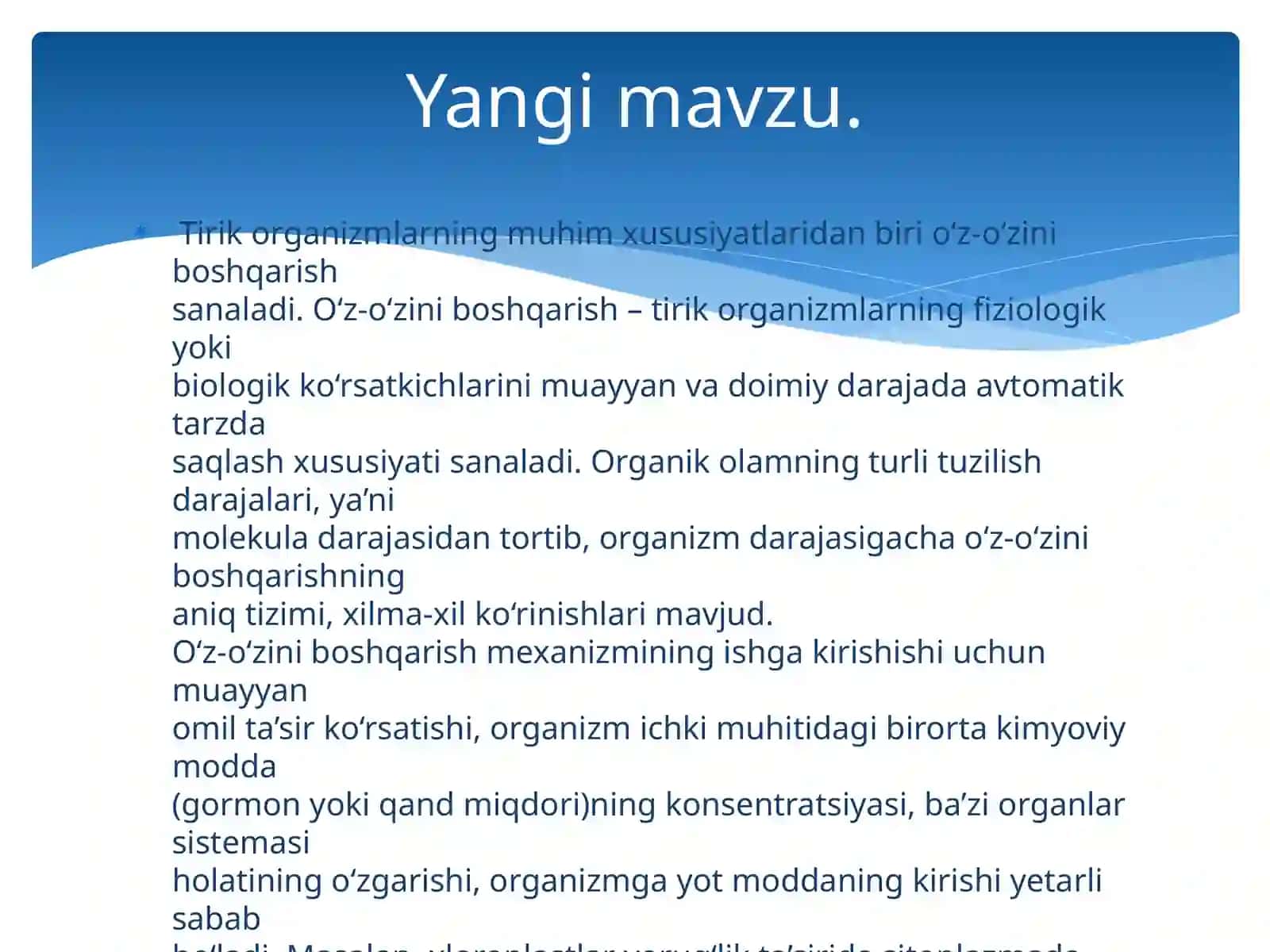 TIRIKORGANIZMLARDA O‘Z-O‘ZINI IDORA ETISH ORGANLARI: GUMORALVA NERV SISTEMASIEVOLUTSIYASI 3