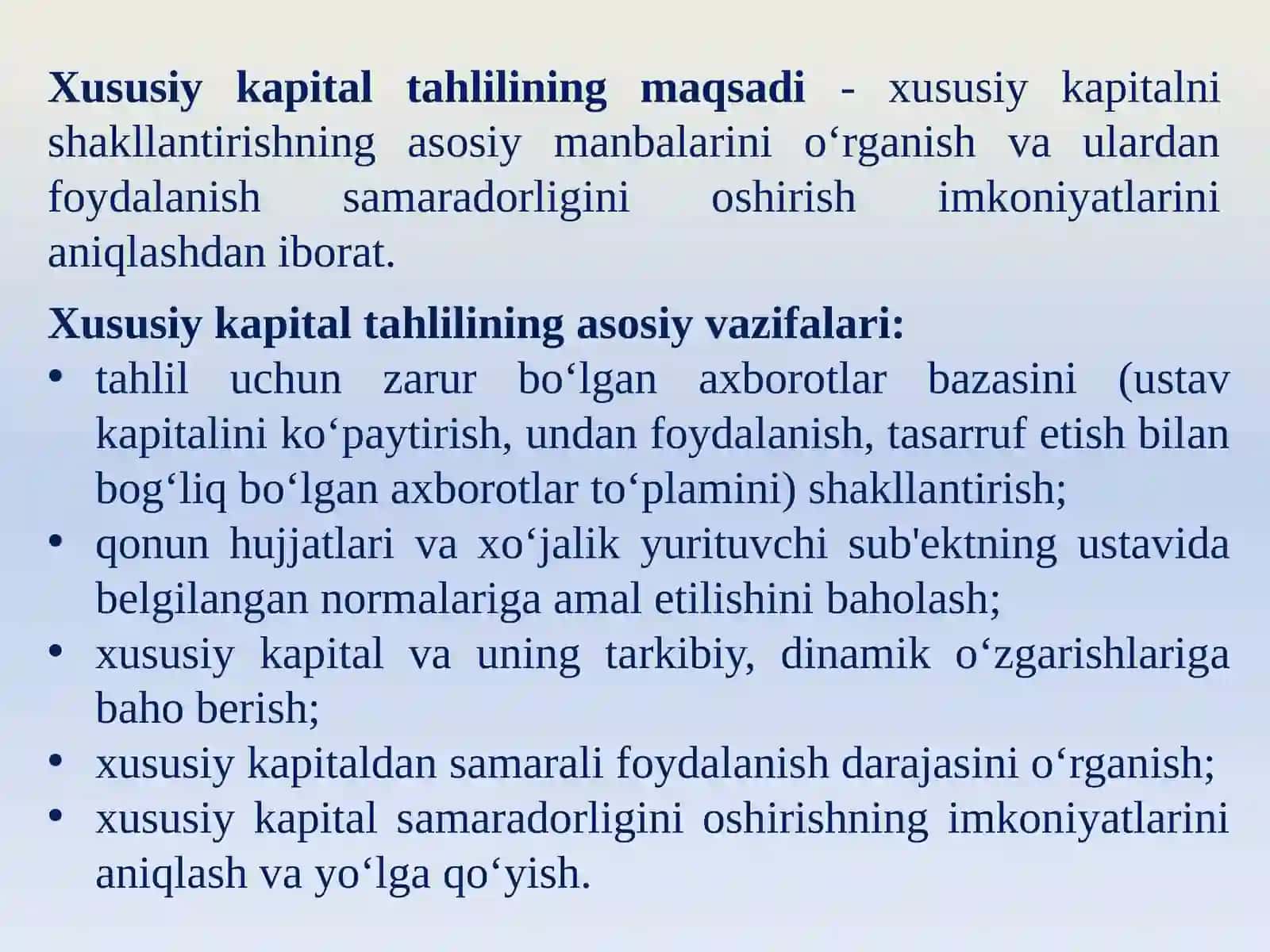 XUSUSIY KAPITAL TARKIBI VA UNING TAHLILI 3